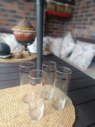 Set 4 Vasos Lucky Strike Cristal