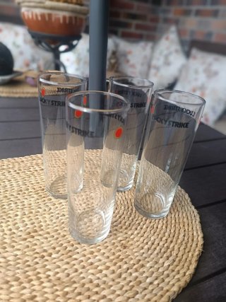 Set 4 Vasos Lucky Strike Cristal