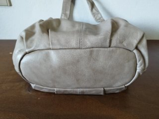 Borsa Pelle Frau Beige con Tasca Interna Zip
