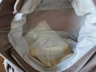 Borsa Pelle Frau Beige con Tasca Interna Zip