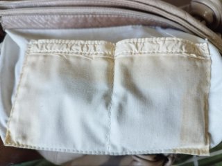 Borsa Pelle Frau Beige con Tasca Interna Zip