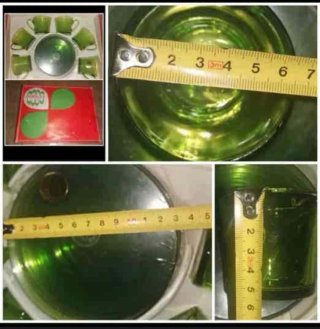 8 Vasos de vino Duralex verde