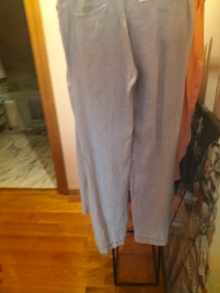 Pantalón de lino beige