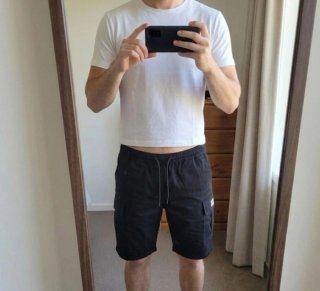 Bermudas cargo de hombre negro