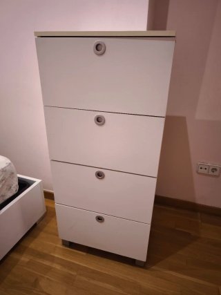 Cajonera vertical blanca