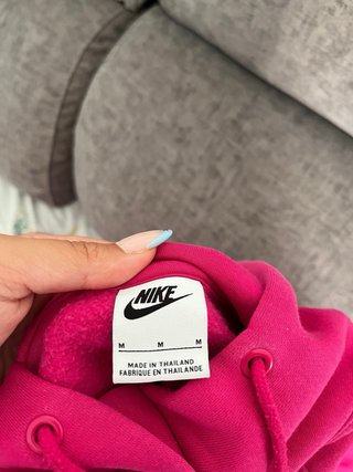 Sudadera oversize Nike con capucha rosa