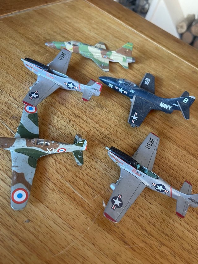 Lote 5 Aviones Metálicos Militares Colección