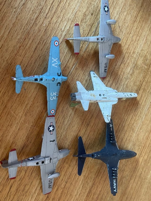 Lote 5 Aviones Metálicos Militares Colección