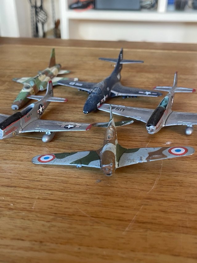 Lote 5 Aviones Metálicos Militares Colección