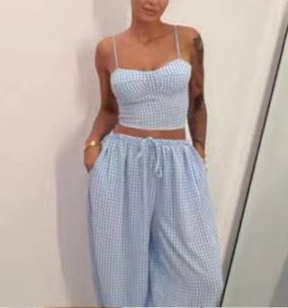 Conjunto Verano Cuadros Vichy Talla Única