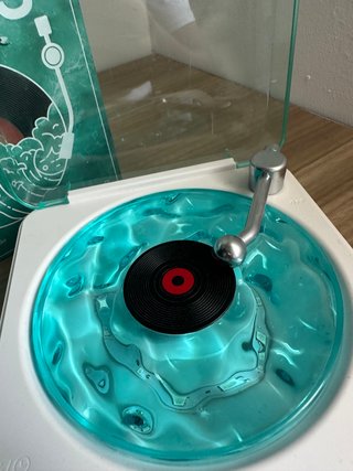 Altavoz Tocadiscos 5W Azul y Blanco