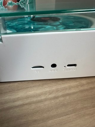 Altavoz Tocadiscos 5W Azul y Blanco