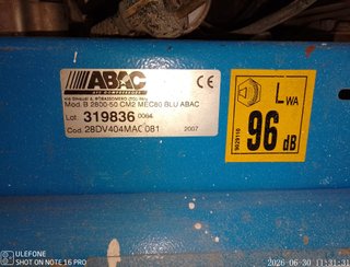 Compresor ABAC 50l 2hp Azul