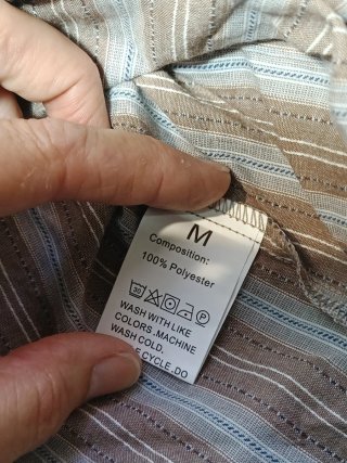 Camisa Rayas Marrón y Azul con Corbata