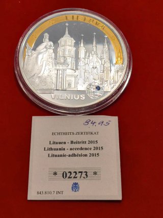 Medalla adhesion Lituania UE 2015 - Vilnius