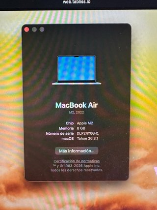 MacBook Air M2 256GB SSD Space Gray IMPOLUTO
