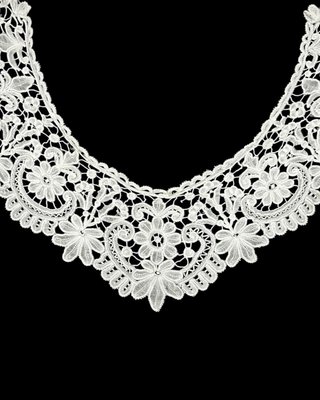 Antiguo cuello encaje Duquesa Bruselas