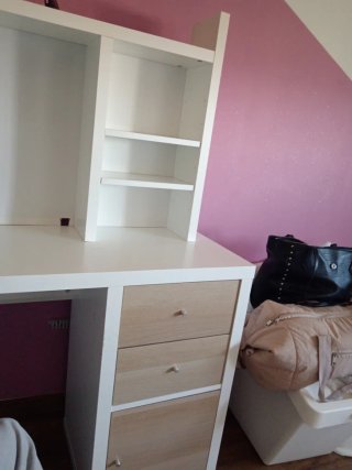 Escritorio Ikea Blanco y Madera