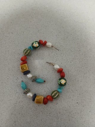 Pendientes Zara Abalorios Multicolor