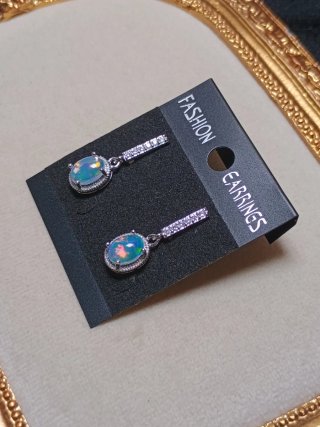 Pendientes de ópalo natural