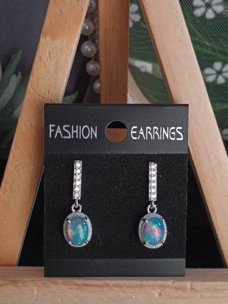 Pendientes de ópalo natural