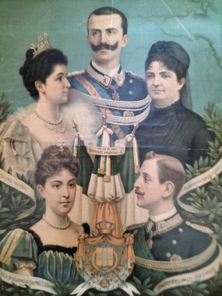 Poster originale d'epoca Famiglia Reale Savoia