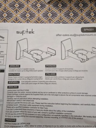 Soporte Pared Altavoz Suptek SPM201