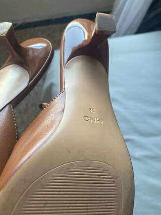 Sandalias Mango Marrones Talla 38