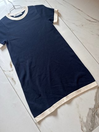 Abito Zara blu e beige