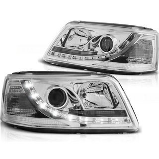 Faros con luz diurna Cromados para Volkswagen T5 2
