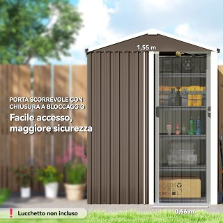 Casetta da Giardino in Acciaio 1.1m² con Porta Sco