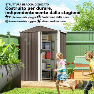 Casetta da Giardino in Acciaio 1.1m² con Porta Sco
