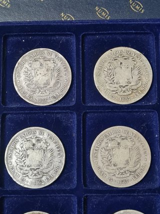 Lote 24 Monedas Plata Venezuela