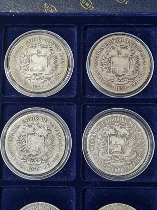 Lote 24 Monedas Plata Venezuela