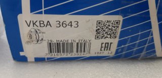 Rodamientos Rueda SKF VKBA 3643