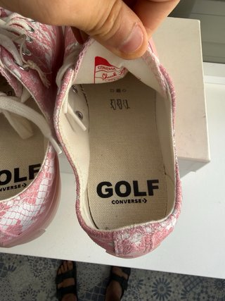 Converse Piel Talla 41.5 Rosa/Blanco estamp (7)