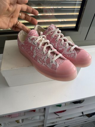 Converse Piel Talla 41.5 Rosa/Blanco estamp (7)