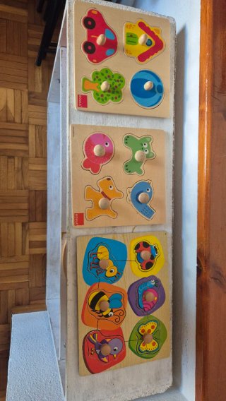 3 Puzles de Madera con Tirador