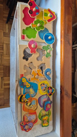 3 Puzles de Madera con Tirador