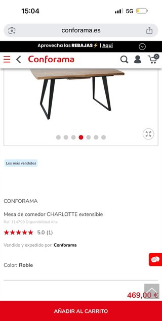 Mesa Comedor Extensible Conforama