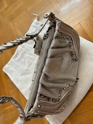 Bolso Hombro Zara Metalizado Tachuelas