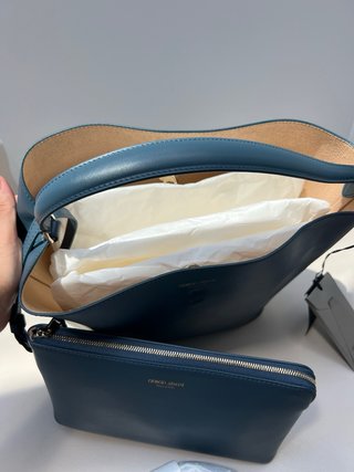Borsa Giorgio Armani Pelle Blu Nuova