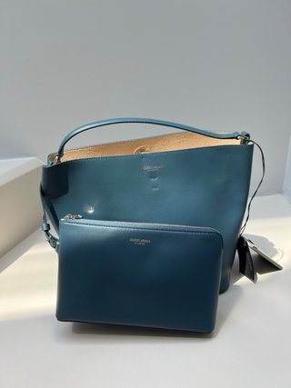 Borsa Giorgio Armani Pelle Blu Nuova