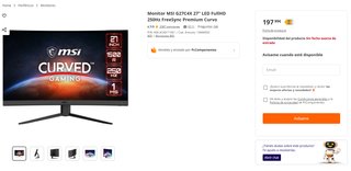 MSI G27C4X 27 Full HD 250 Hz Curvo