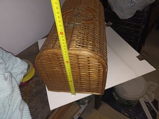Maleta de mimbre vintage
