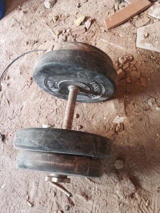 Pesas de gimnasio. 3 discos
