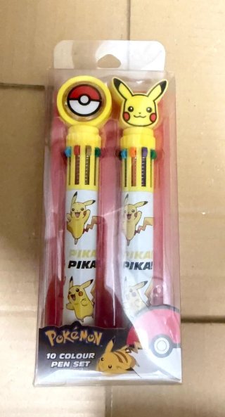 Set 2 Penne Multicolore Pokemon Pikachu