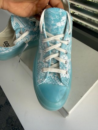 Converse All Star Piel Azul/Blanco estampa (7)