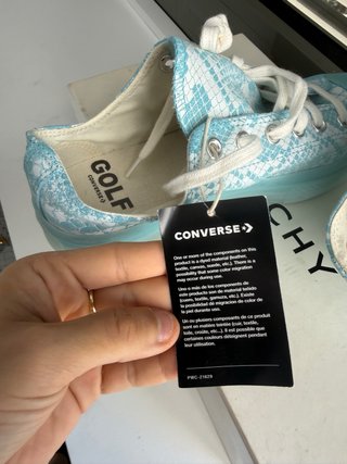 Converse All Star Piel Azul/Blanco estampa (7)