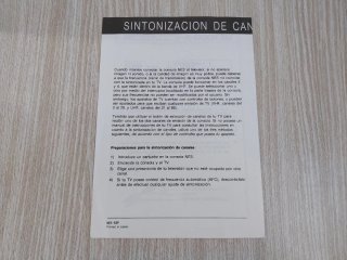 MANUAL SINTONIZACION CONSOLA NINTENDO NES ESPAÑOL